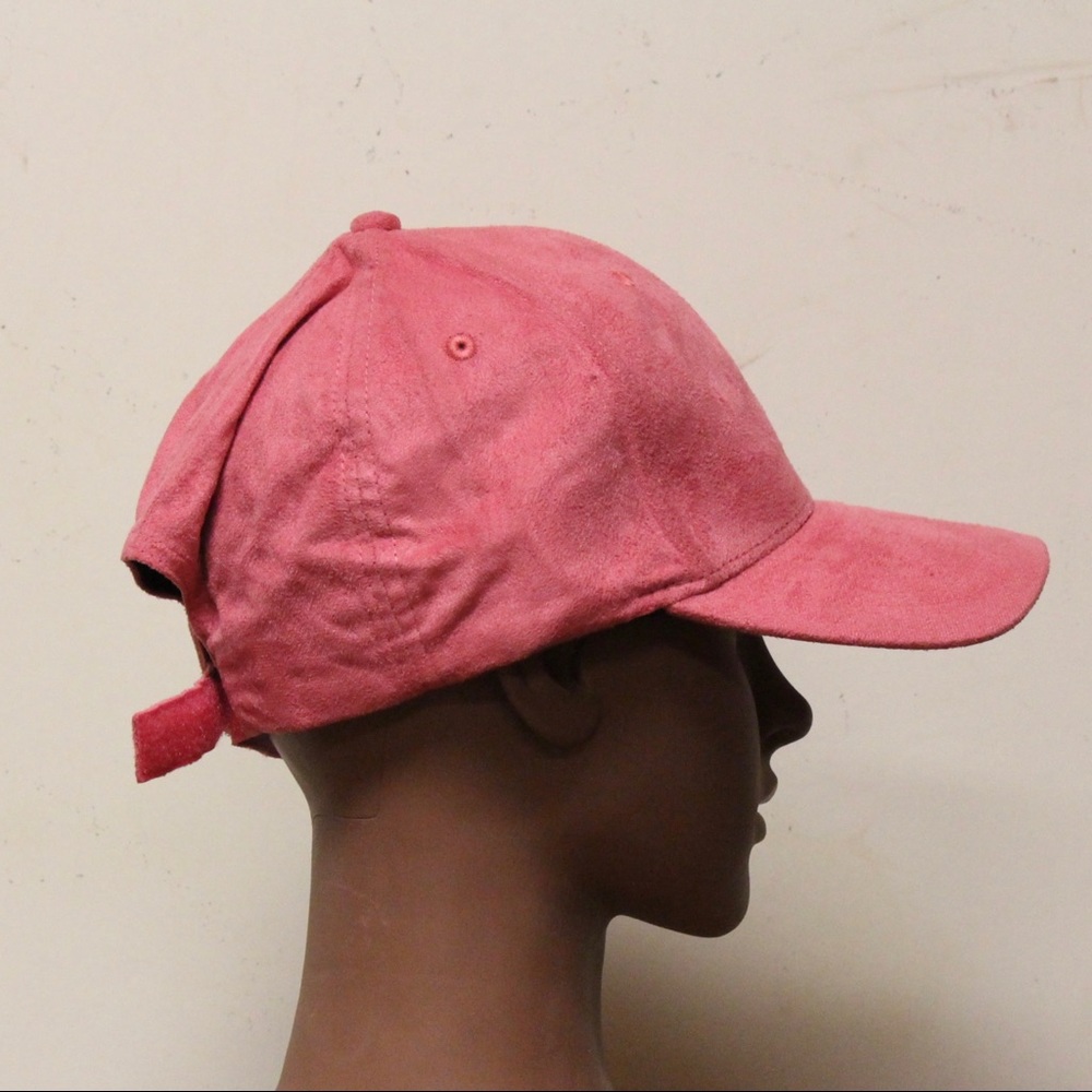 Faux suede adjustable cap